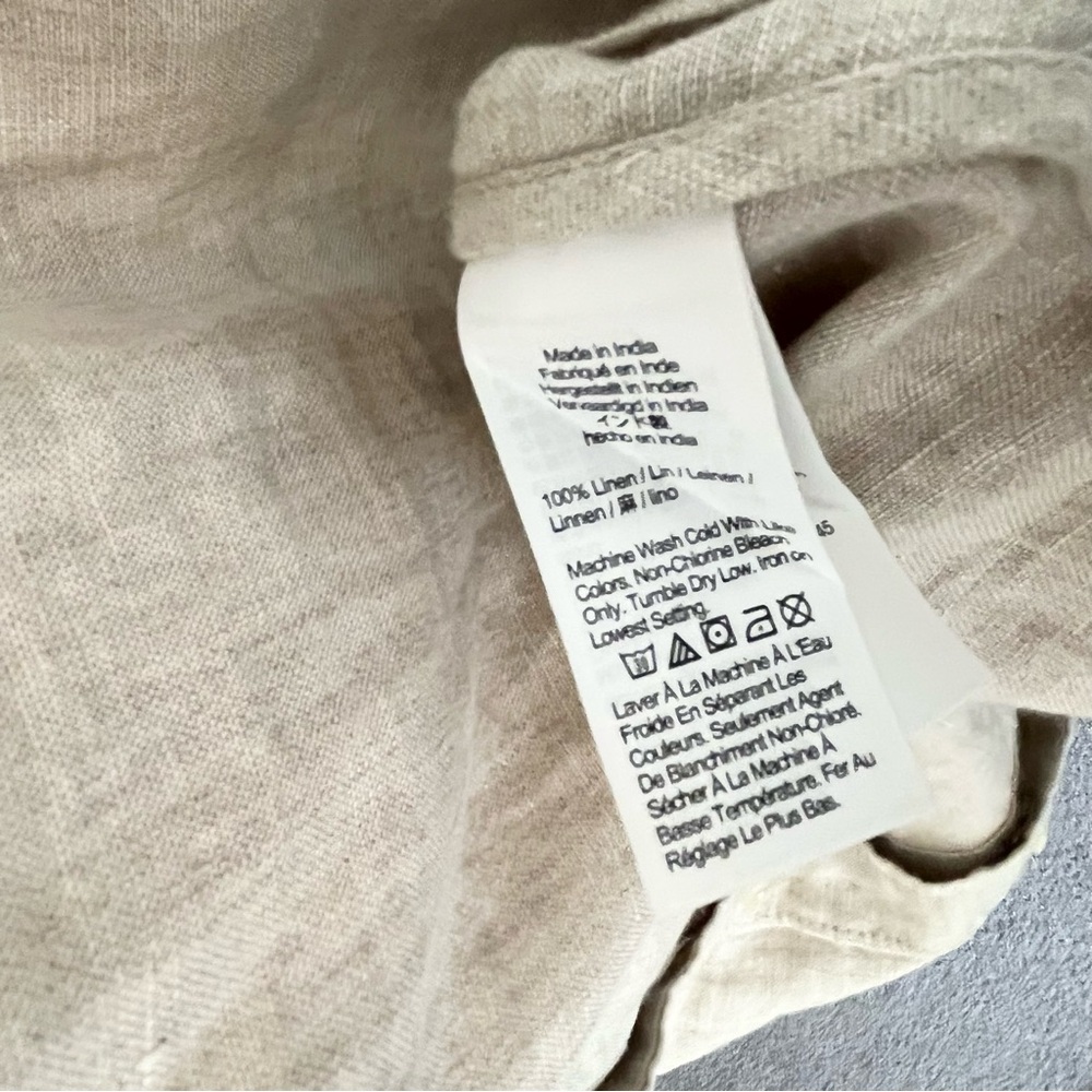 NWOT J Crew Beige 100% Linen Shirtdress - Picture 5 of 5